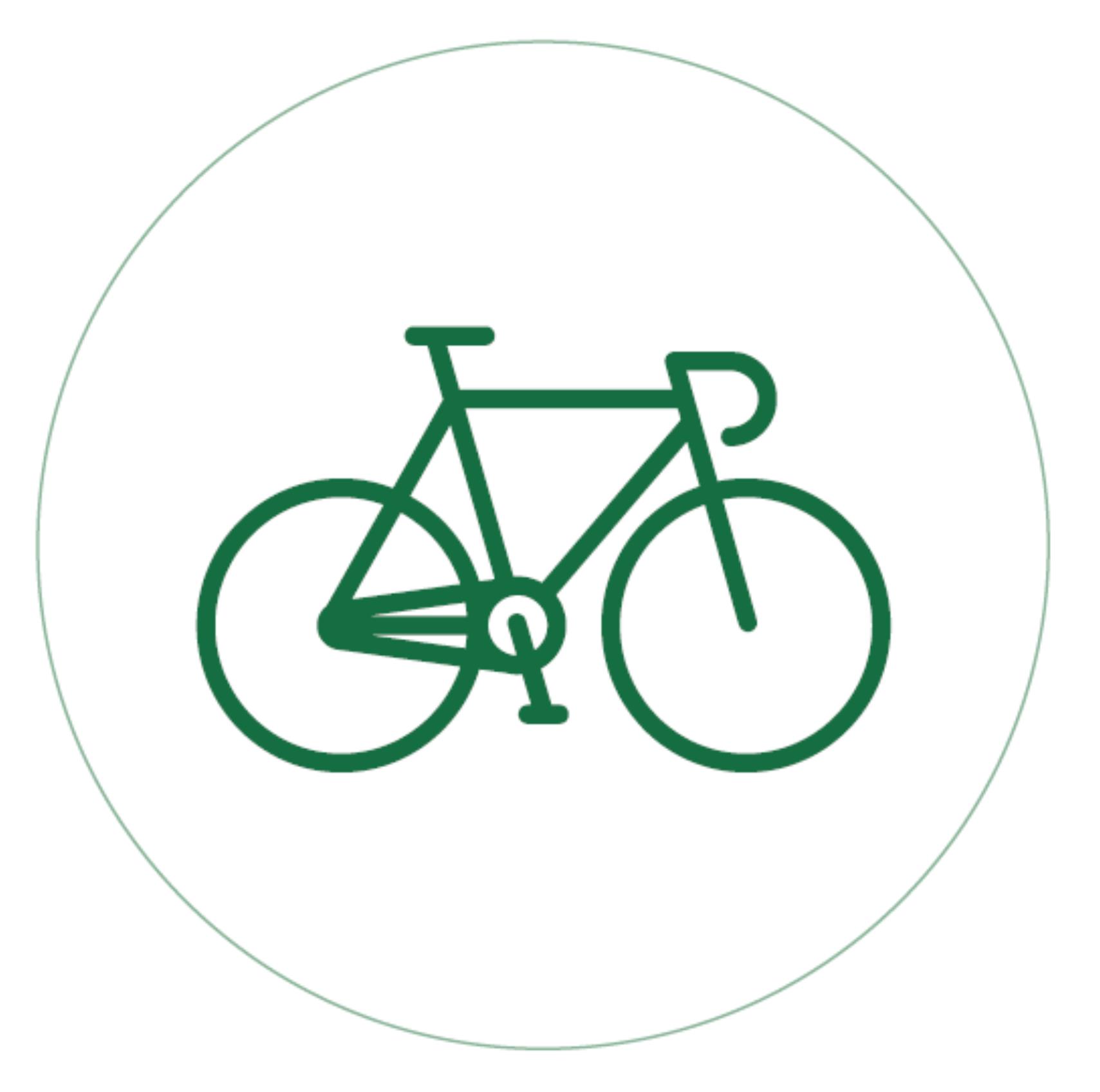 alice é in bicicletta ferma al semaforo
